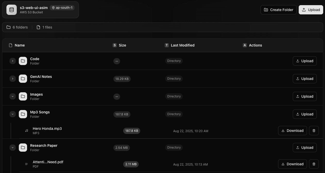 app screen